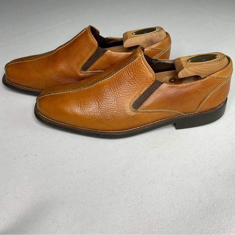 💚 JOHNSTON & MURPHY MENS SPLIT TOE CASUAL SLIP ON DRESS SHOE. GOOD COND - Picture 11 of 14